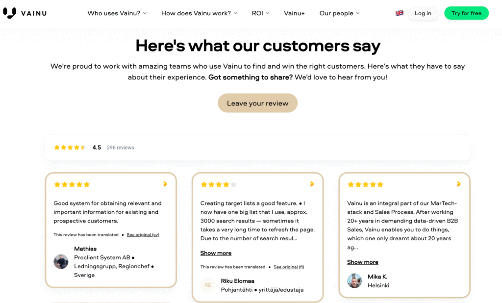 example of social proof on website that boosts sales