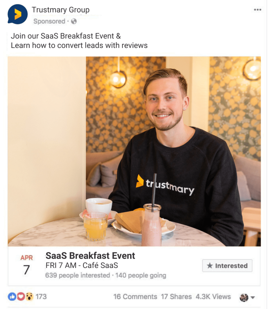 fb lead generation ad event promotion