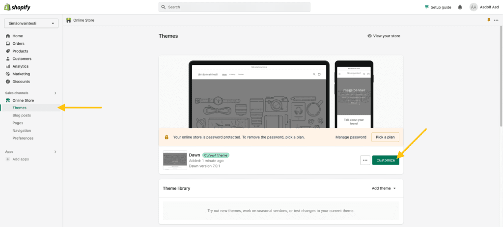shopify admin view to add reviews