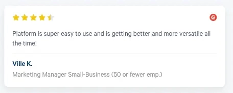 reseña de clasificación por estrellas con Trustmary