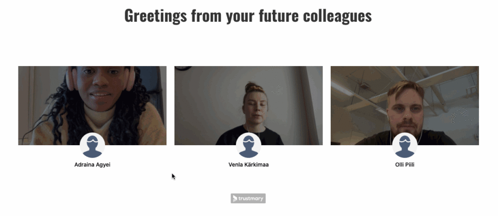 video testimonials from employees examples