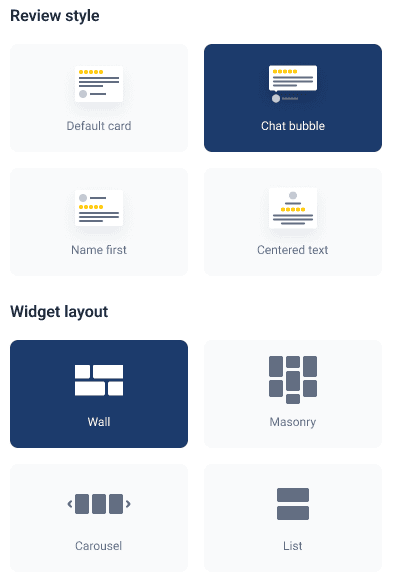 plantillas de widgets de revisión de google