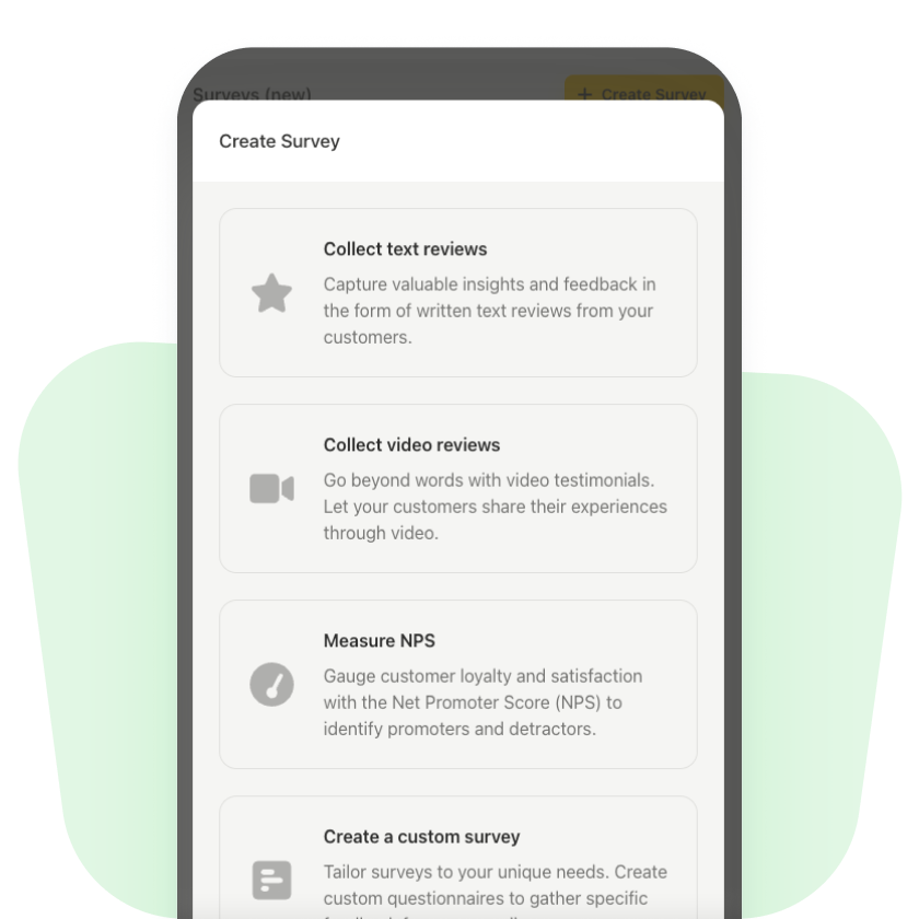 Collect reviews with Campaigns