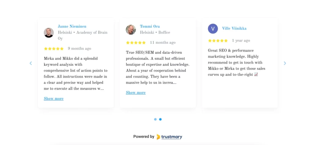 balanced growth review widget
