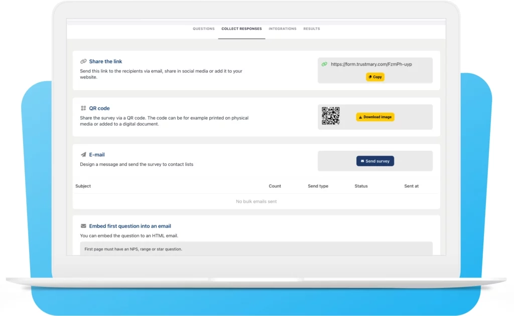 different ways to distribute surveys and get responses from customers