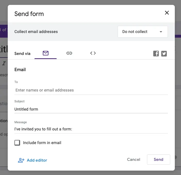 send google form