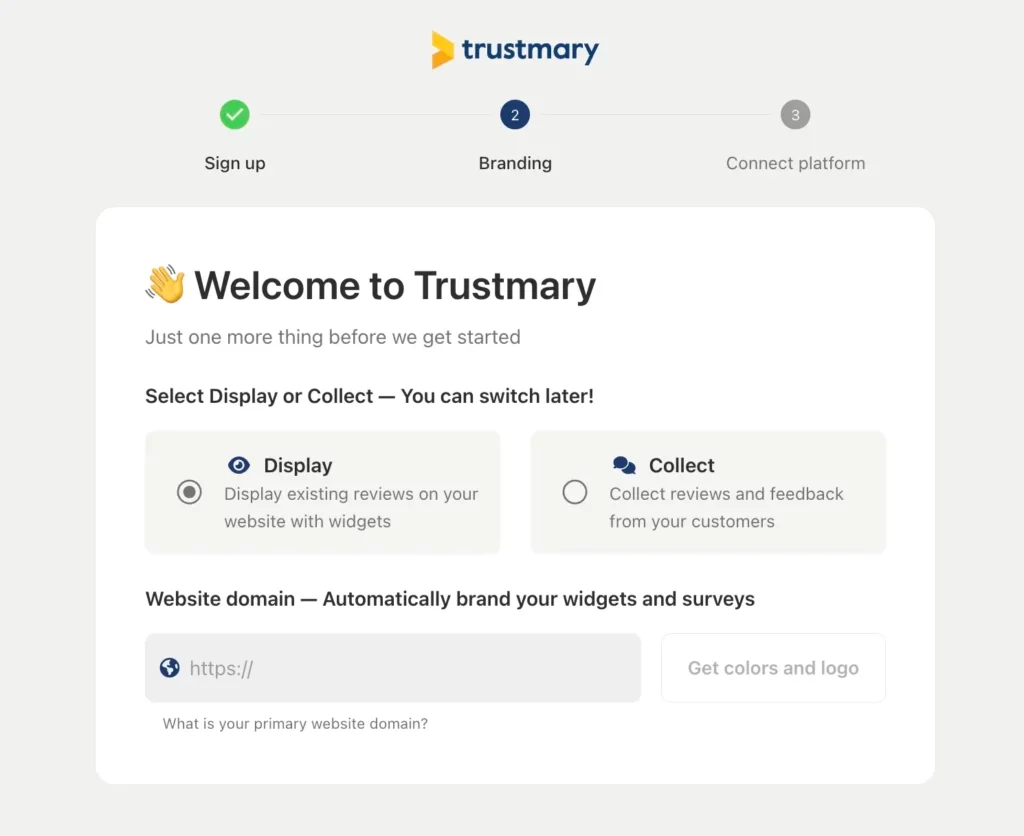 start using trustmary to get all your reviews added to one review page