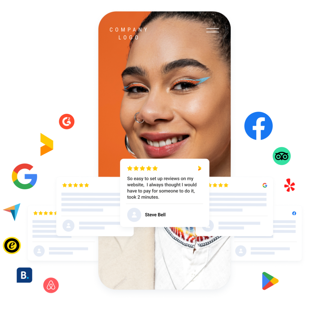 all in one review widget –&nbsp;add reviews to website from different sources: google, facebook, trustmary etc.