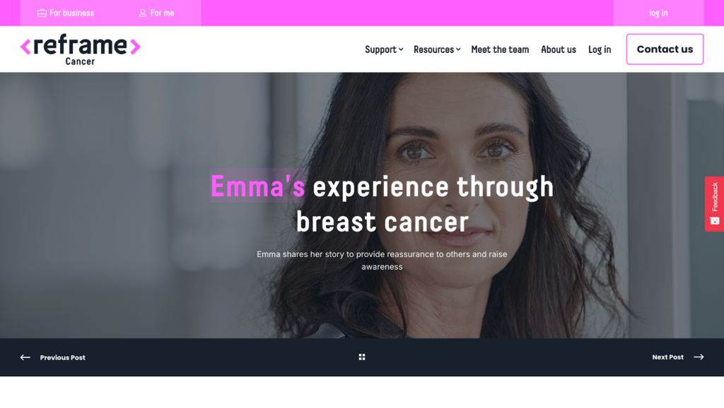 reframe cancer support patient story