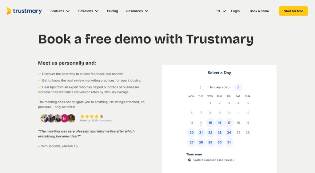 customer feedback for sales team example
