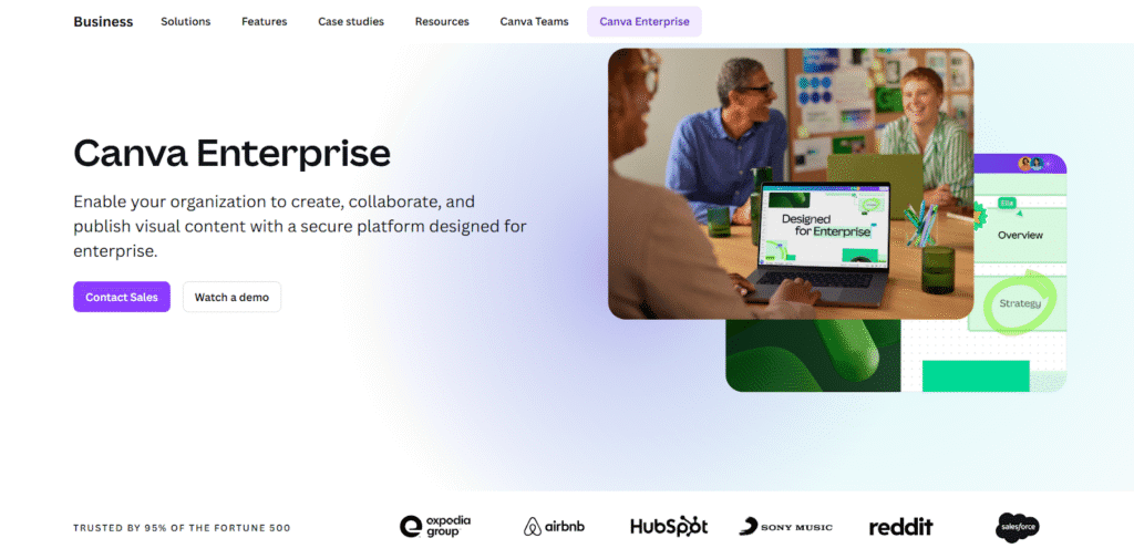screenshot from canva's website