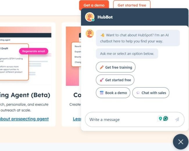 hubspot's mixed approach chatbot with AI and rules