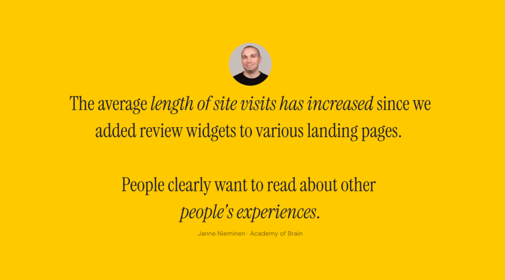 academy of brain uses trustmary to get more traffic to website and to increase time spent of page