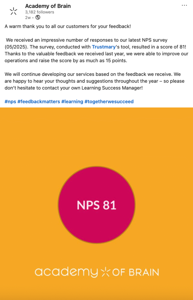 example of social proof on linkedin