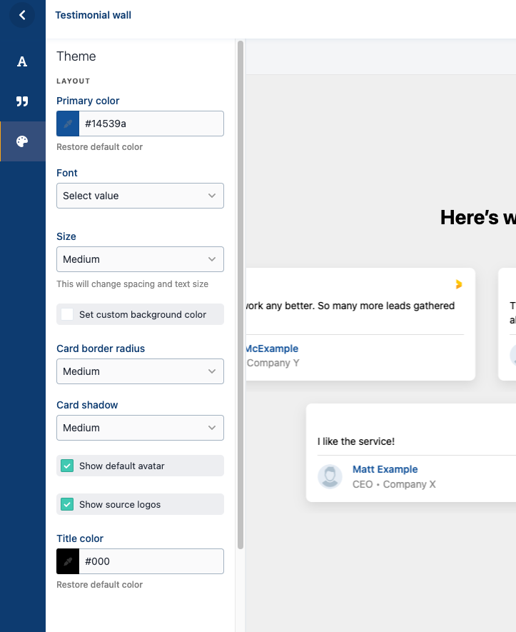 customize review widget to fit brand