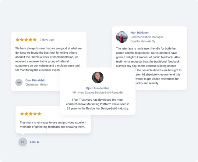 reviews on a light gray backgorund