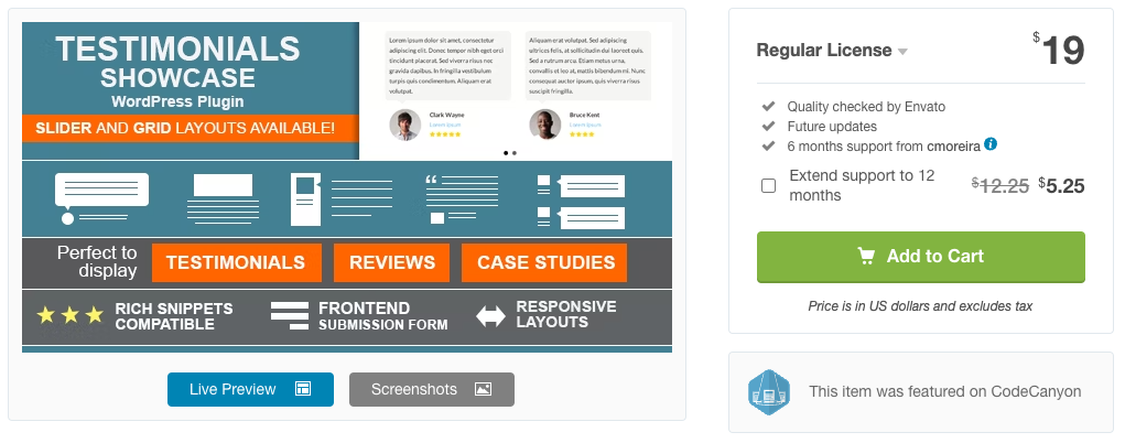 testimonials showcase plugin
