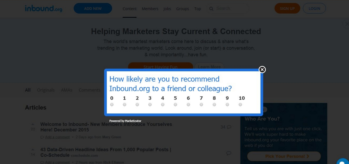 popup-net-promoter-score