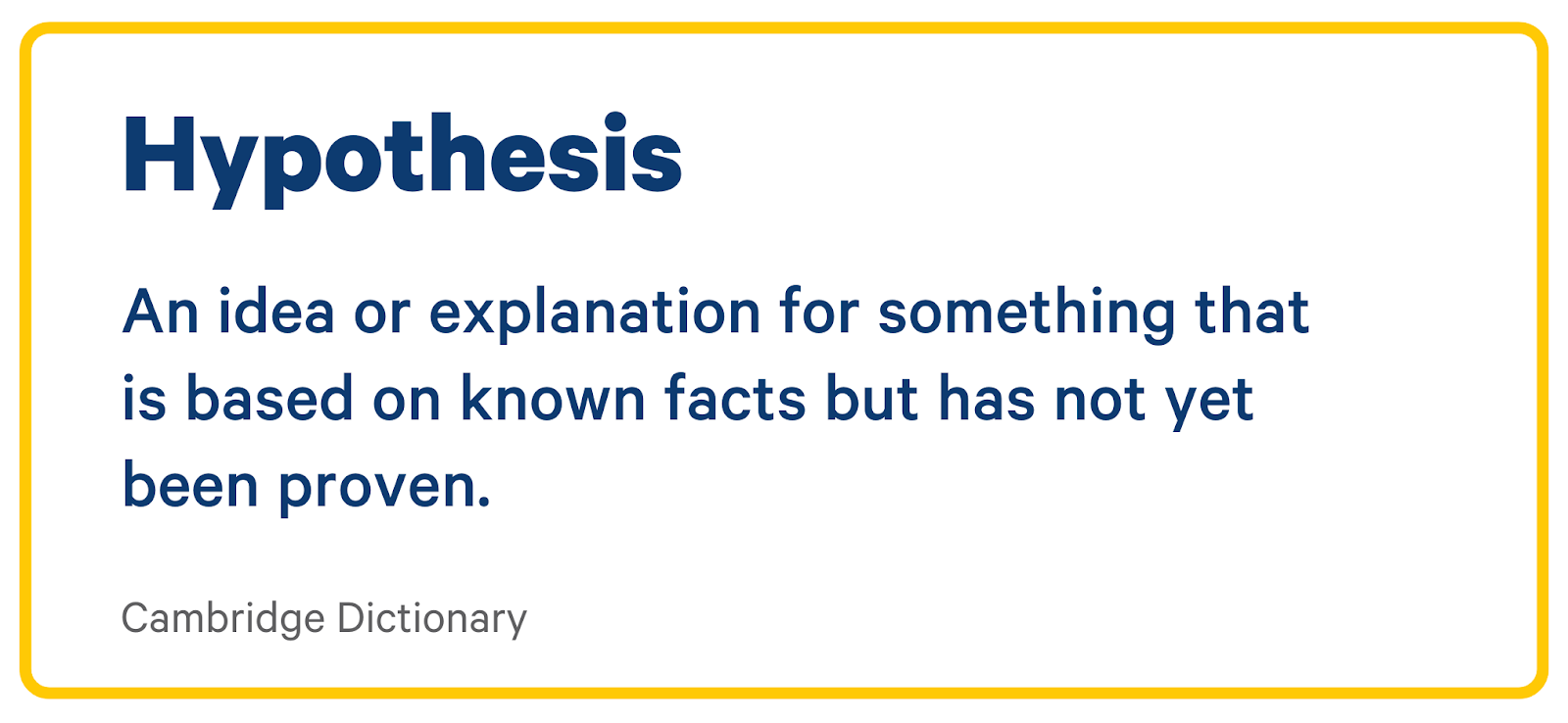hypothesis definition