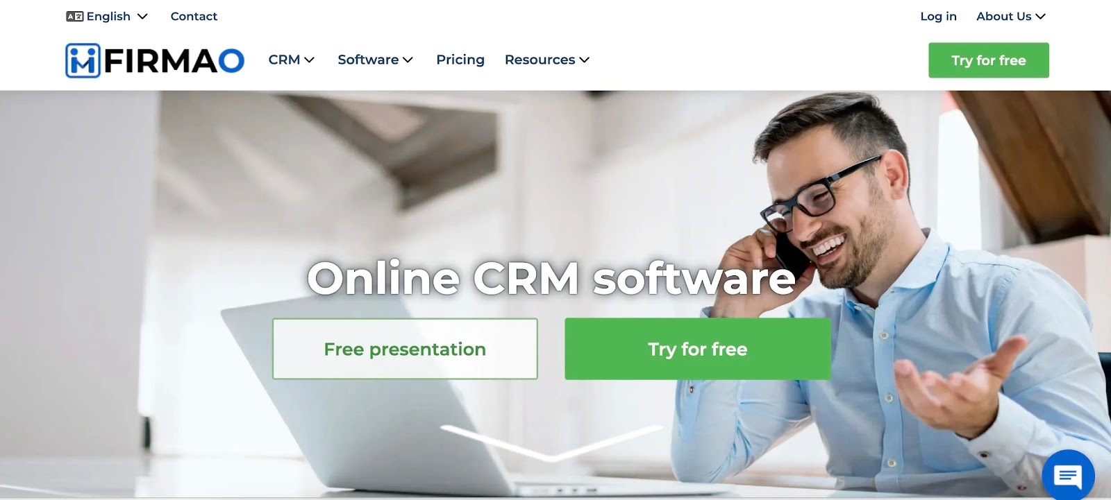 Firmao CRM frontpage