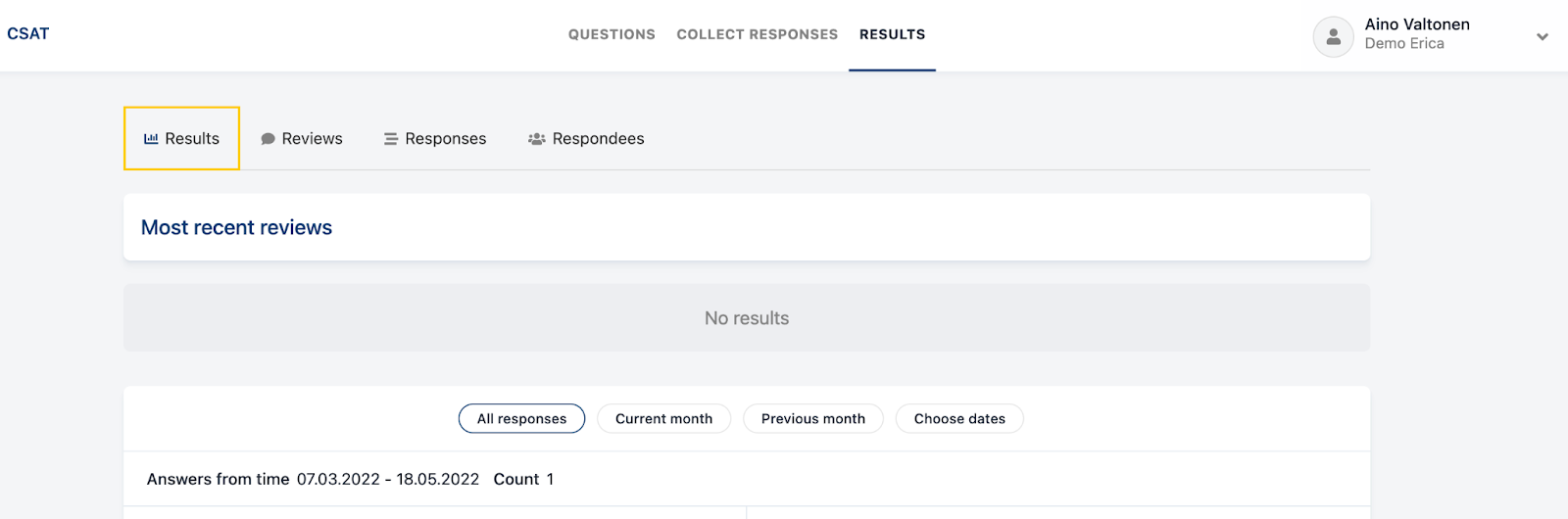 analyze responses