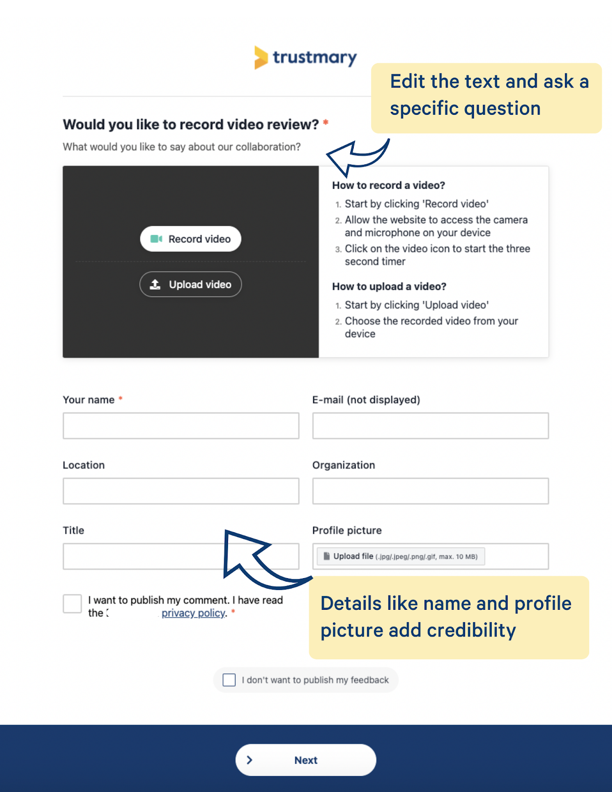 video review template