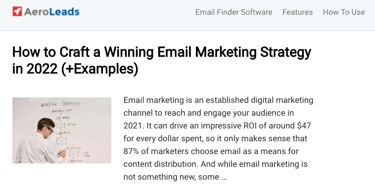 aerolead website for lead generation
