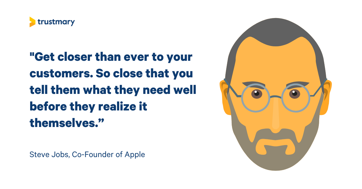 steve jobs quote on customer feedback