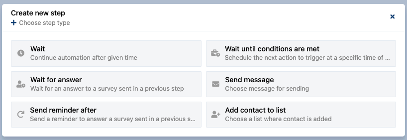 create a step to set automation