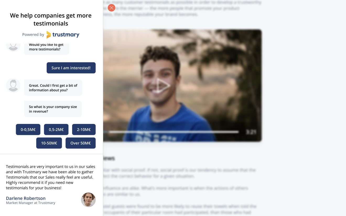 Sidebar Lead Generation Chatbot Form