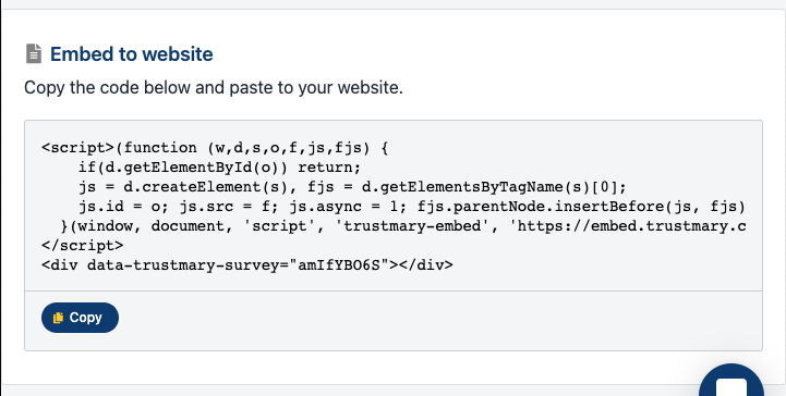 embed to website