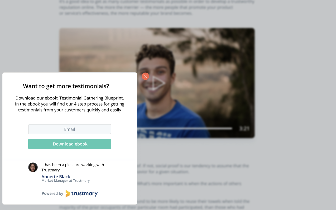 popup lead generation form