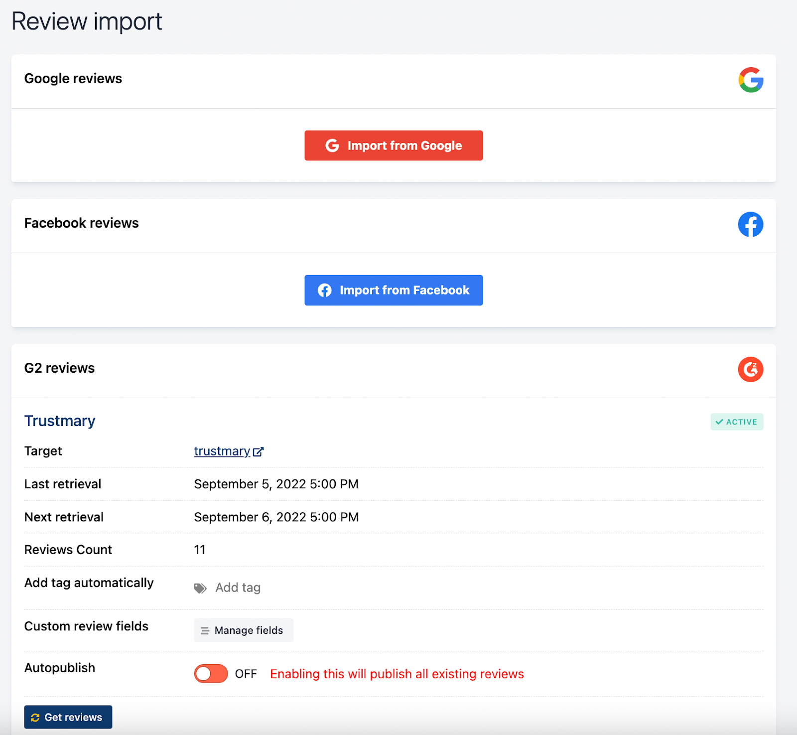import reviews
