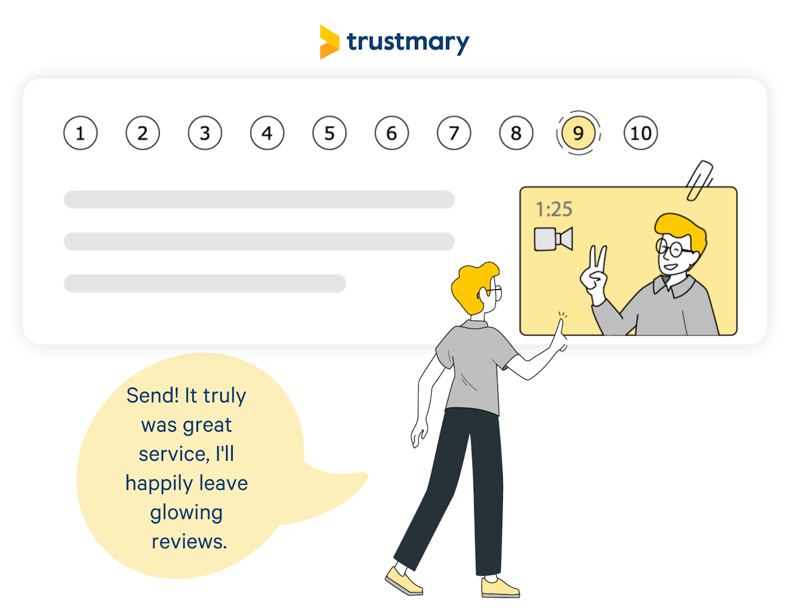 happy customers leave testimonials