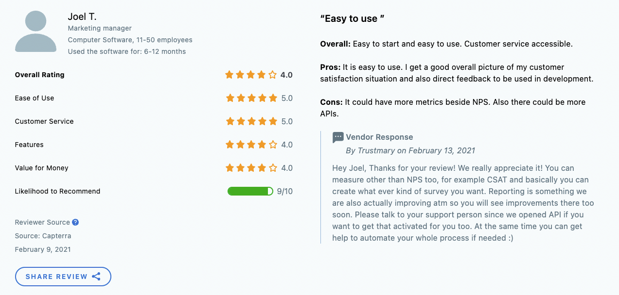 review with constructive feedback