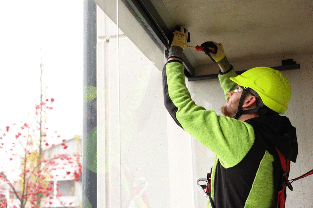 Balkonser performs balcony glazing maintenance
