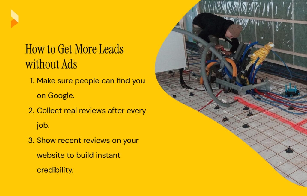 how to get more leads without ads for plumbing business
