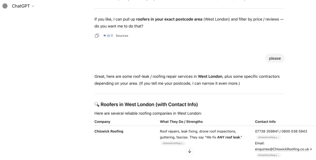 chatGPT offers new prompts to keep conversation going