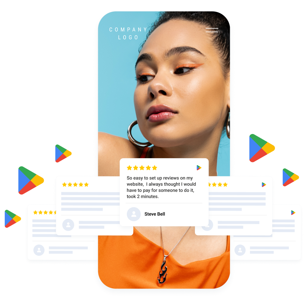 google play review widget