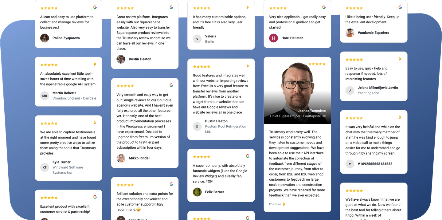 Newest Trustmary reviews