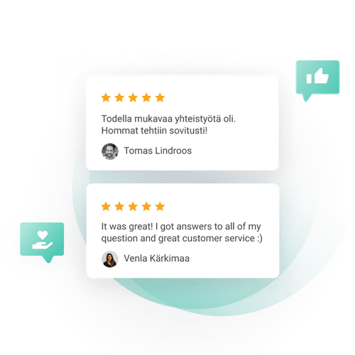 two reviews on website