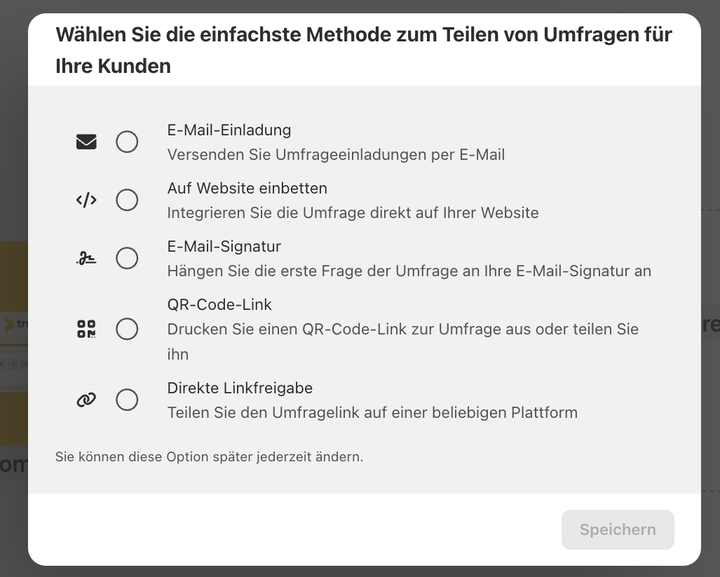 methode senden nps umfrage
