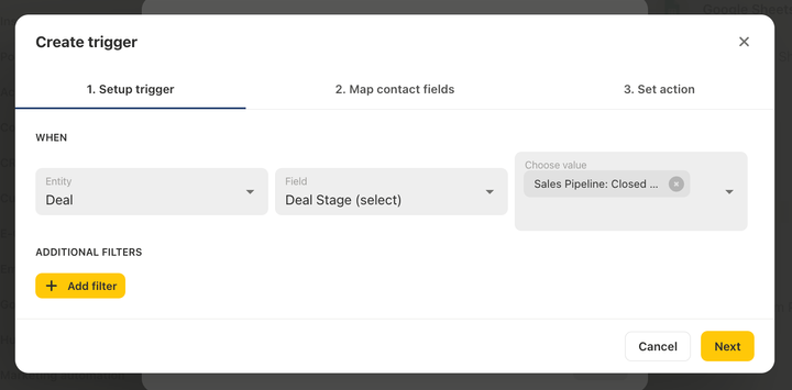deal closed hubspot trigger