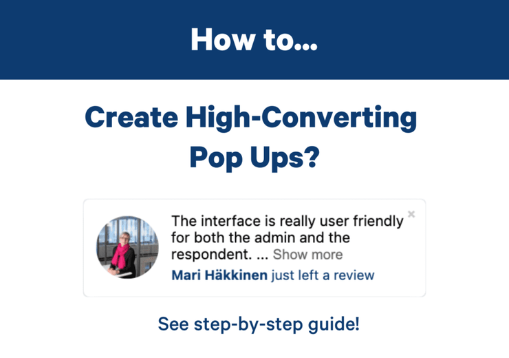 Luo tehokas pop-up liidien generoimiseen Trustmaryn avulla