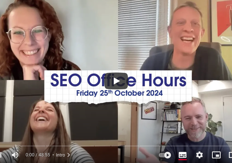 SEO Office Hours 25th October 2024 ft. Erica Ylimäki, John Wright, Michael Chidzey, Jo Turnbull