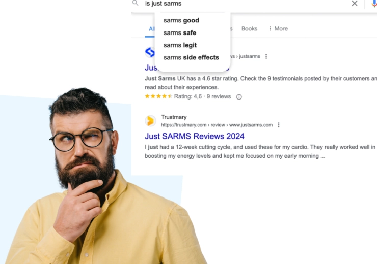 Just SARMS: Yritysarvostelut verkkokaupalle