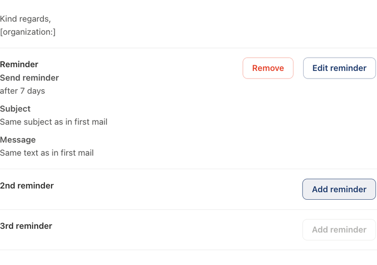 Set More Reminders for Your Survey
