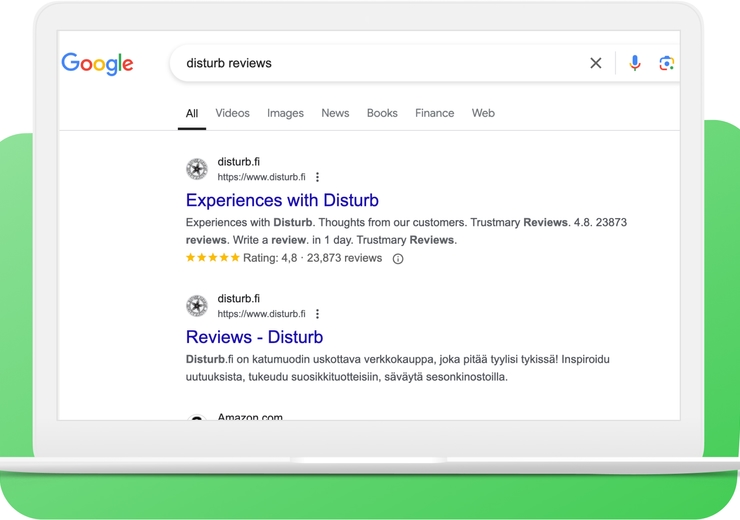 Disturb: Over 23000 Star Reviews Build Trust for Online Store