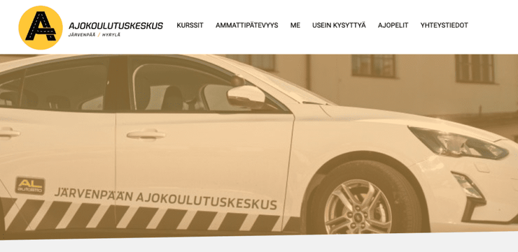 Case Järvenpään Ajokoulutuskeskus: Lisää liidejä ja kauppaa verkkosivustolta