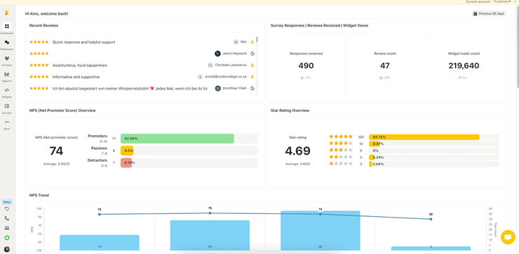 New user interface: smarter dashboards, fresher look
